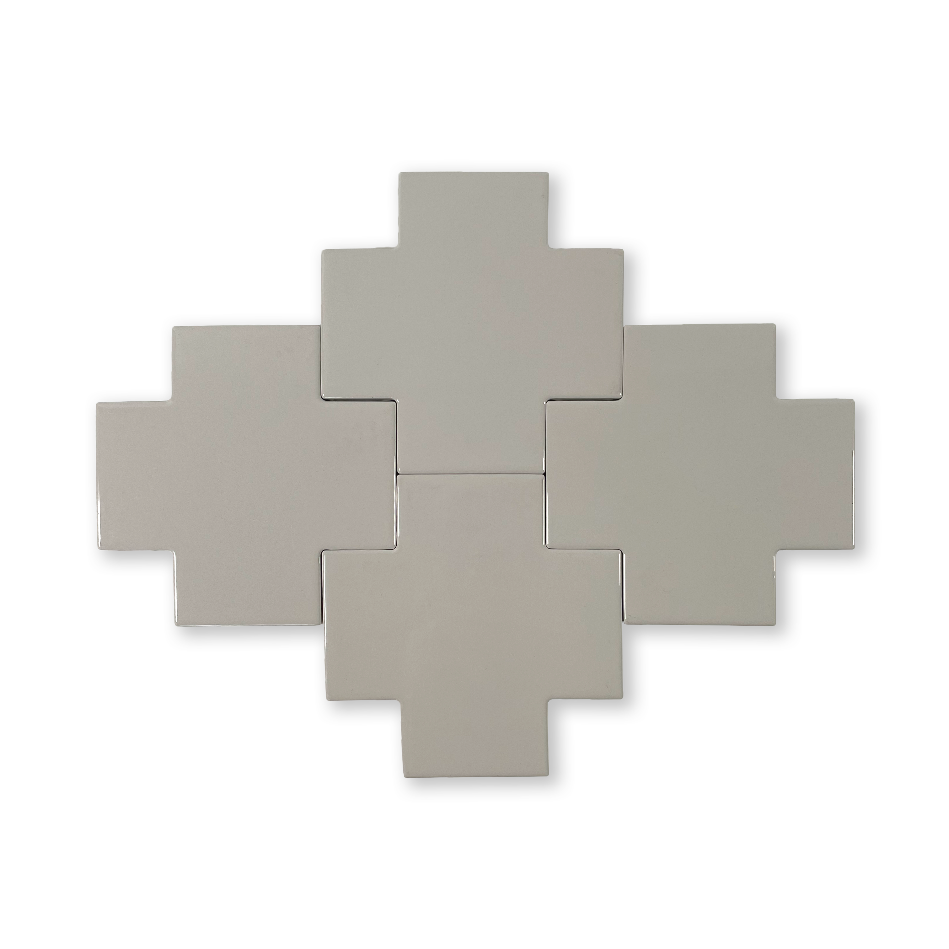 Puzzle Plus 6x6 Dove Grey Glossy Subway Tile