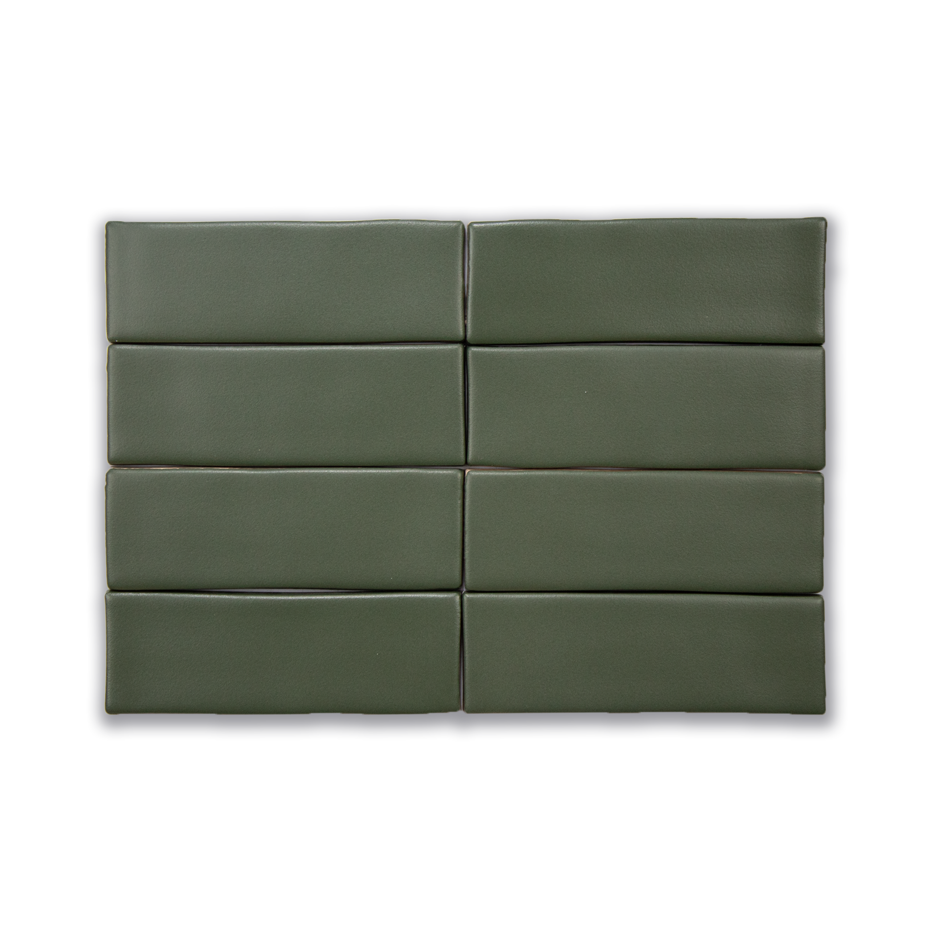 Extruded Handmade 2x6 Olive Drab Green Matte Subway Tile