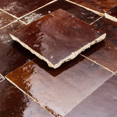 Handmade Moroccan Zellige 4x4 Bitter Terracotta Tile