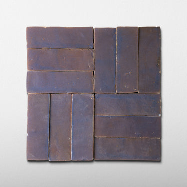 Handmade Moroccan Zellige 2x6 Rotten Plum Bejmat Terracotta Tile