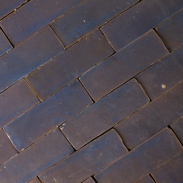 Handmade Moroccan Zellige 2x6 Rotten Plum Bejmat Terracotta Tile