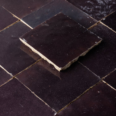 Handmade Moroccan Zellige 4x4 Purple Fig Terracotta Tile