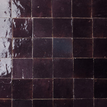 Handmade Moroccan Zellige 4x4 Purple Fig Terracotta Tile