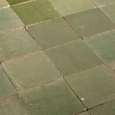 Handmade Moroccan Zellige 4x4 Olive Drab Green Terracotta Tile
