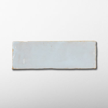 Handmade Moroccan Zellige 2x6 Sky Blue Bejmat Terracotta Tile