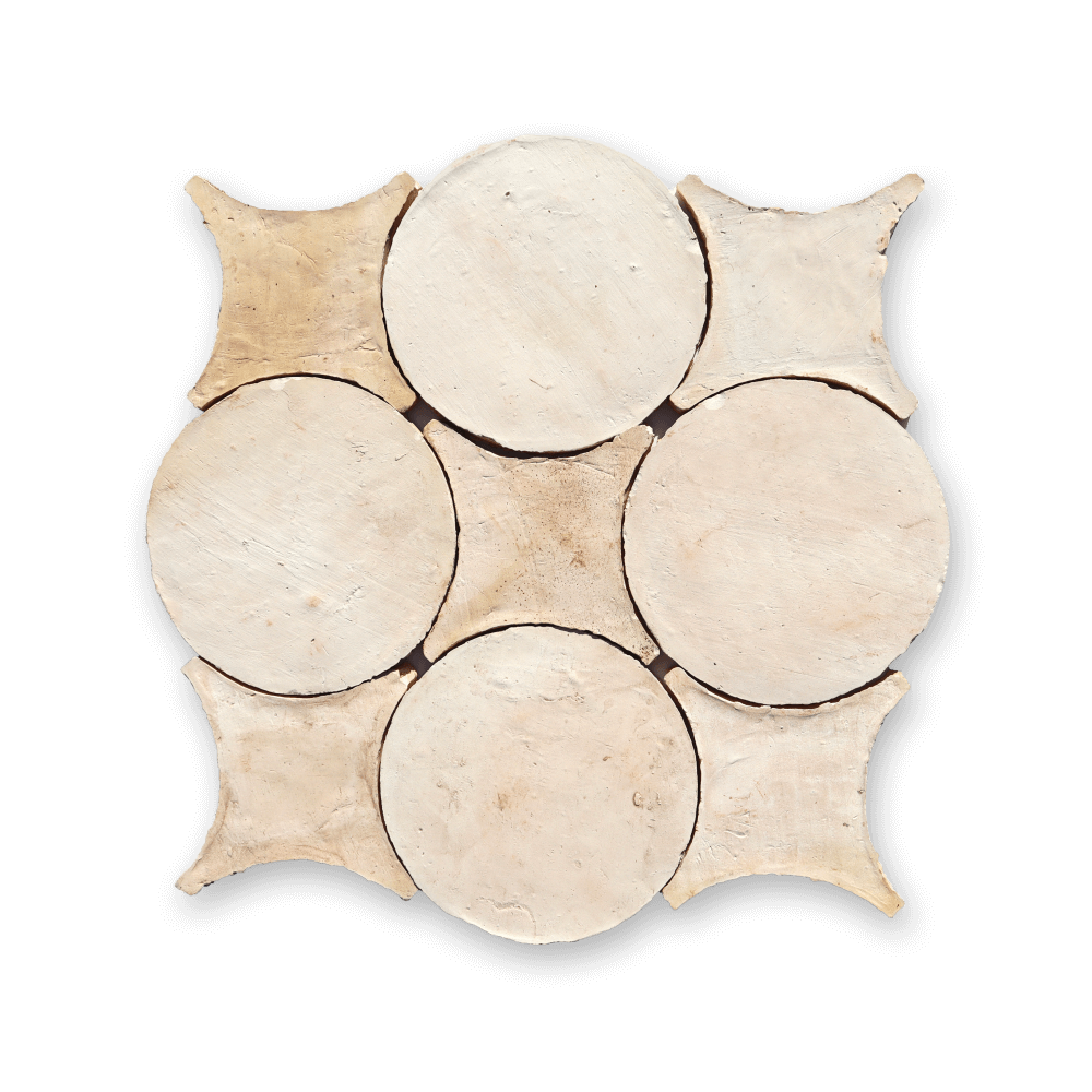 Malaga White Círculo 12x12 Terracotta Tile
