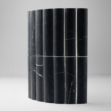 Bamboo Nero Marquina Marble Honed Mosaic Tile