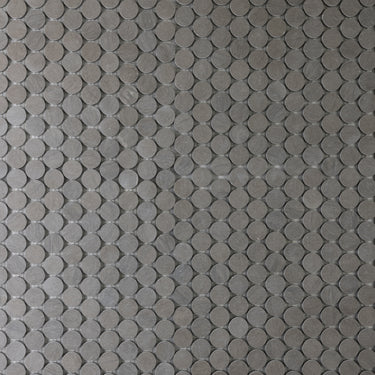 Moneta 1" Grigio Foussana Limestone Honed Mosaic Tile