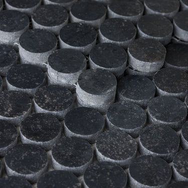 Moneta 1" Belgian Bluestone Limestone Honed Mosaic Tile