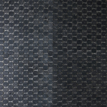 Moneta 1" Belgian Bluestone Limestone Honed Mosaic Tile