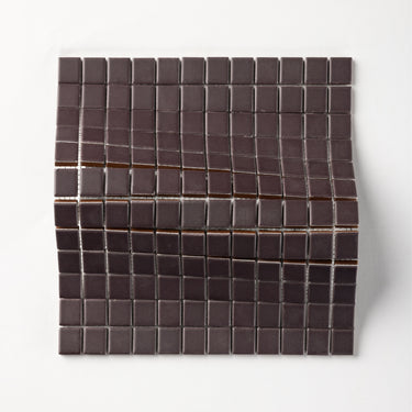 Quadrati Mezzo | Deep Mulberry 1x1" Square Matte Mosaic Tile