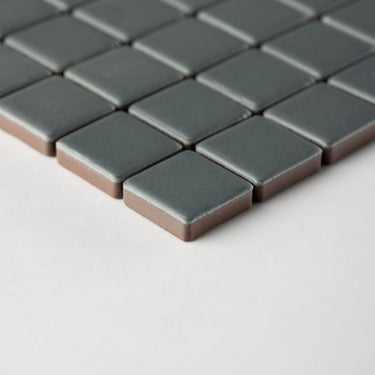 Quadrati Mezzo | Grey Shingle 1x1" Square Matte Mosaic Tile