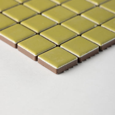 Quadrati Mezzo | Granny Smith 1x1" Square Matte Mosaic Tile