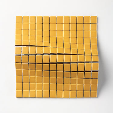 Quadrati Mezzo | Golden Egg 1x1" Square Matte Mosaic Tile