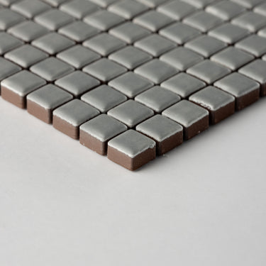Quadrati Piccoli | Dusty Chrome 1/2x1/2" Square Matte Mosaic Tile
