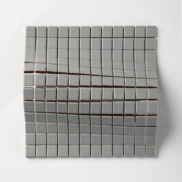 Quadrati Mezzo | Dusty Chrome 1x1" Square Matte Mosaic Tile