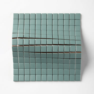 Quadrati Mezzo | Cadet Blue 1x1" Square Matte Mosaic Tile