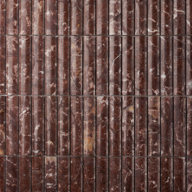 Bamboo Red Ravel Marble Polished Mosaic Tile