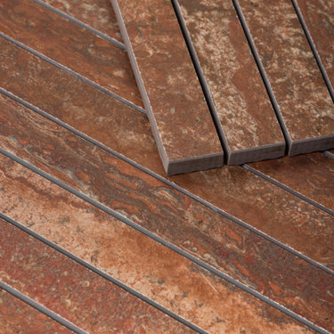 Red Travertine 1x48 Bastone Porcelain Tile