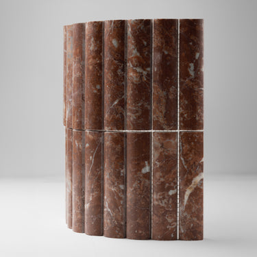 Bamboo Rojo Alicante Marble Polished Mosaic Tile