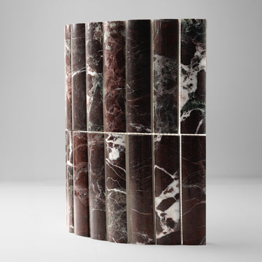 Bamboo Rosso Levanto Marble Polished Mosaic Tile