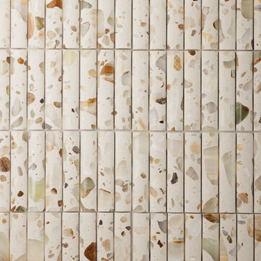 Bamboo Oyster Terrazzo Honed Mosaic Tile