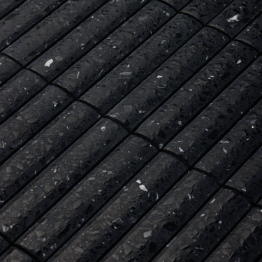 Bamboo Pantheon Black Terrazzo Honed Mosaic Tile