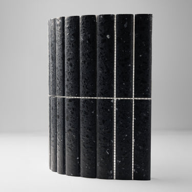 Bamboo Pantheon Black Terrazzo Honed Mosaic Tile