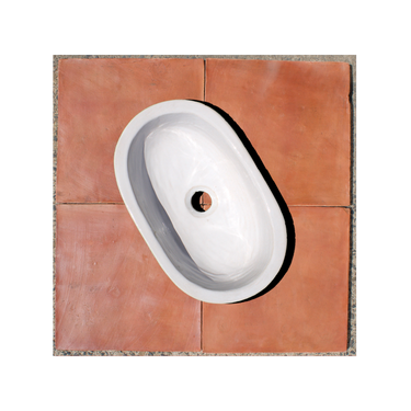 Handmade Pearl White Terracotta Sink