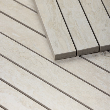 Bianco Travertine 1x48 Bastone Porcelain Tile