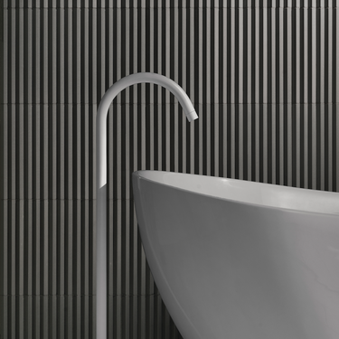 Relief Slate Grey 3D Ceramic Tie