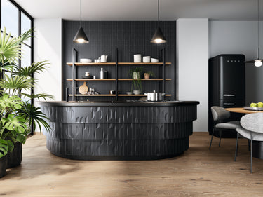 Fasi-Lunari 2.5X10 Base Coal Black Ceramic Tile