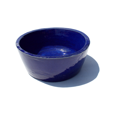 Handmade Glazed Deep Blue Terracotta sink